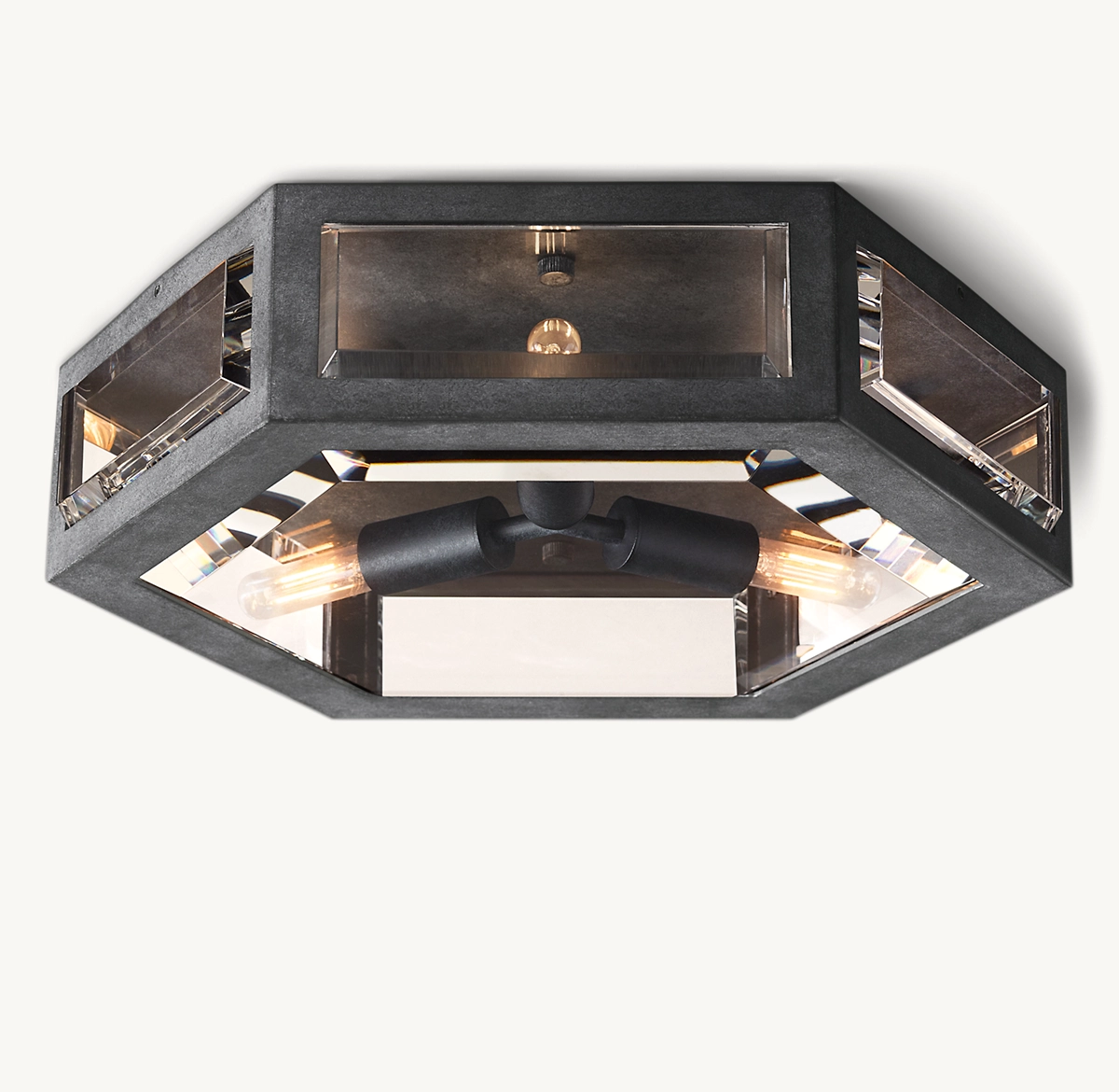 CHEVALIER FLUSHMOUNT - Weathered Zinc