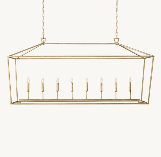 19TH C. ENGLISH OPENWORK RECTANGULAR CHANDELIER 72