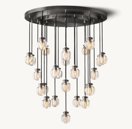 PEARL ROUND CHANDELIER 38
