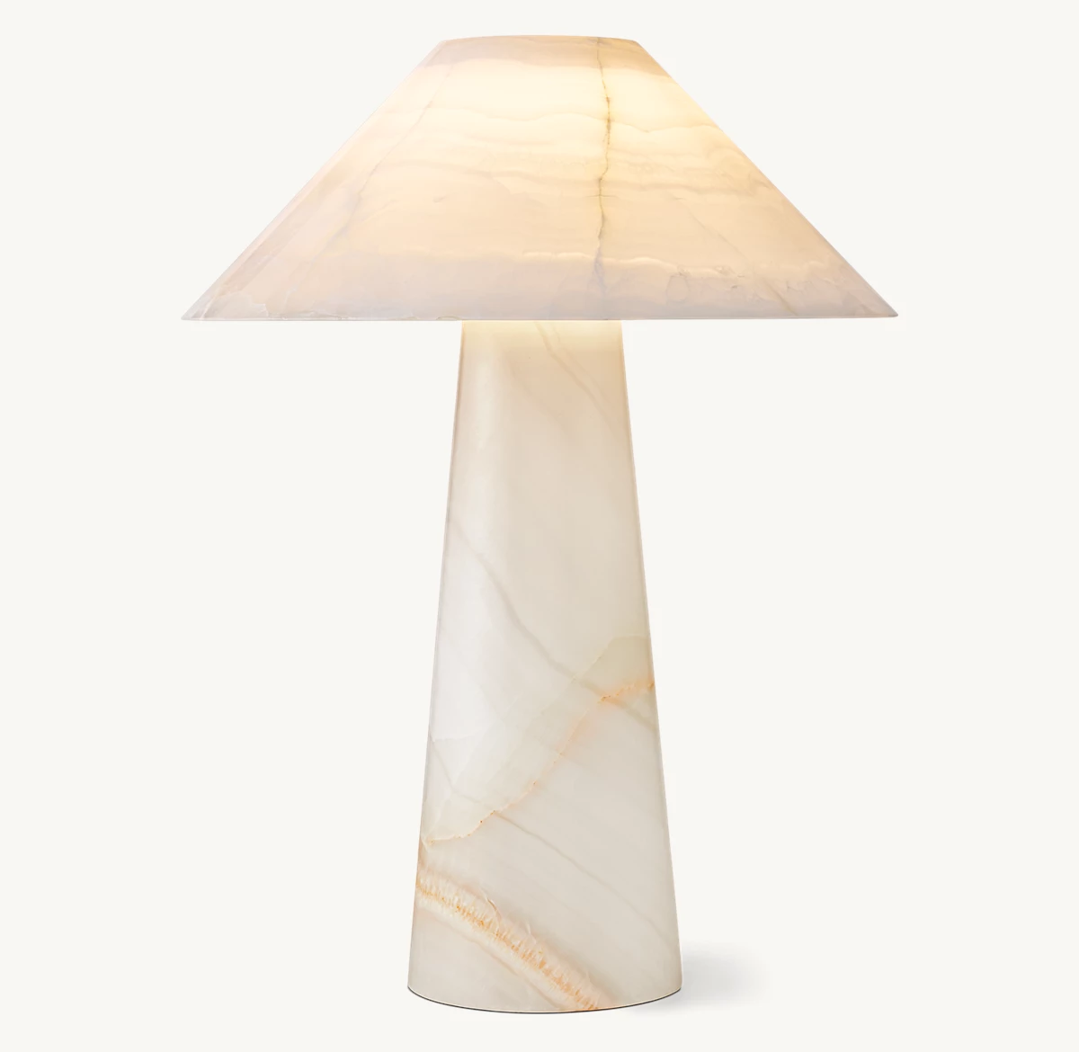 MYCENA STONE TABLE LAMP - Ivory Onyx