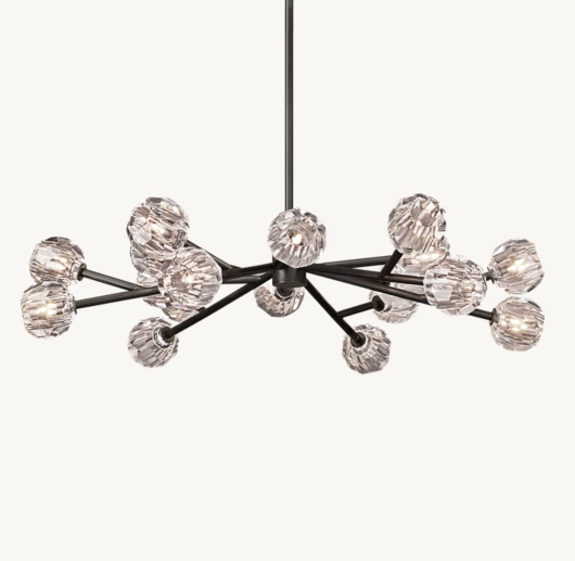 BOULE DE CRISTAL CLEAR GLASS ROUND CHANDELIER 48