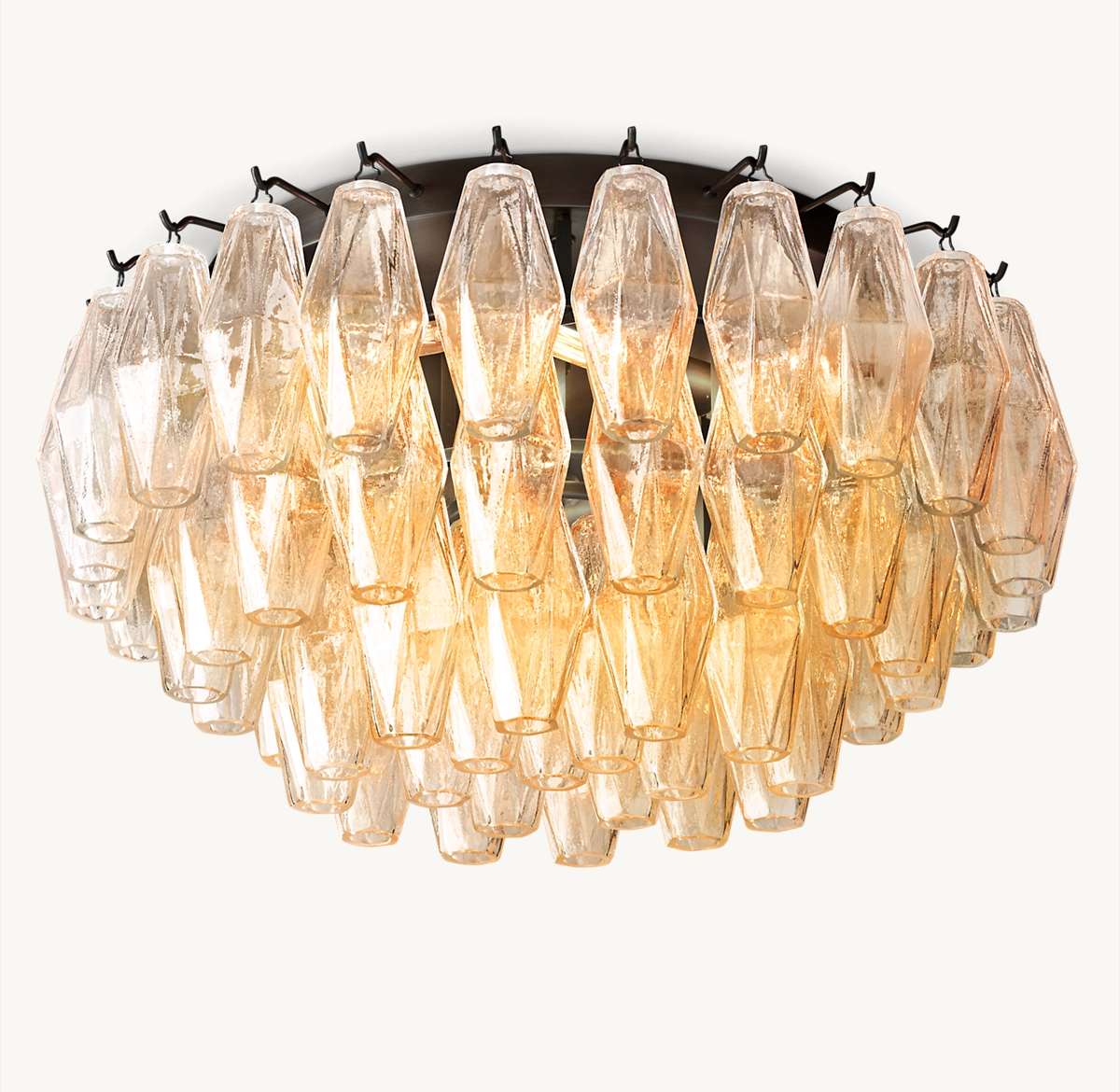 CHIARA CLEAR GLASS FLUSHMOUNT 22