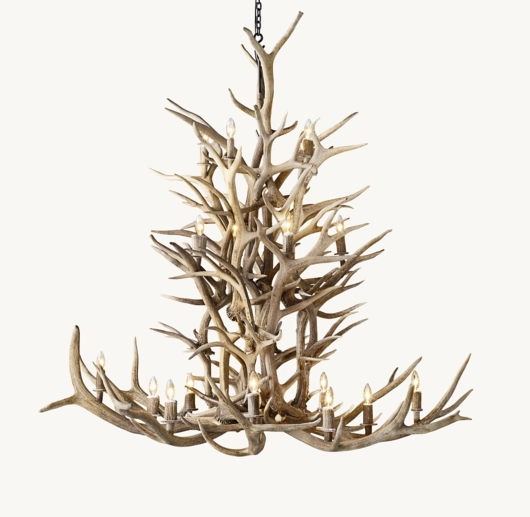 NATURAL ANTLER CHANDELIER 66