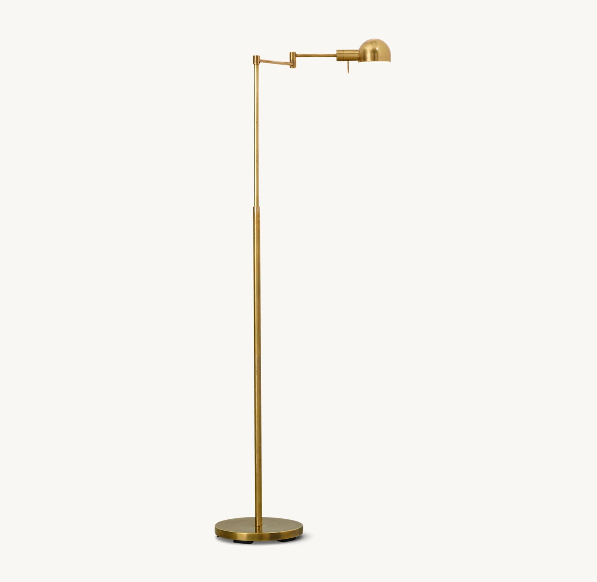 MÉTIER DOME SHADE TASK FLOOR LAMP - Lacquered Burnished Brass