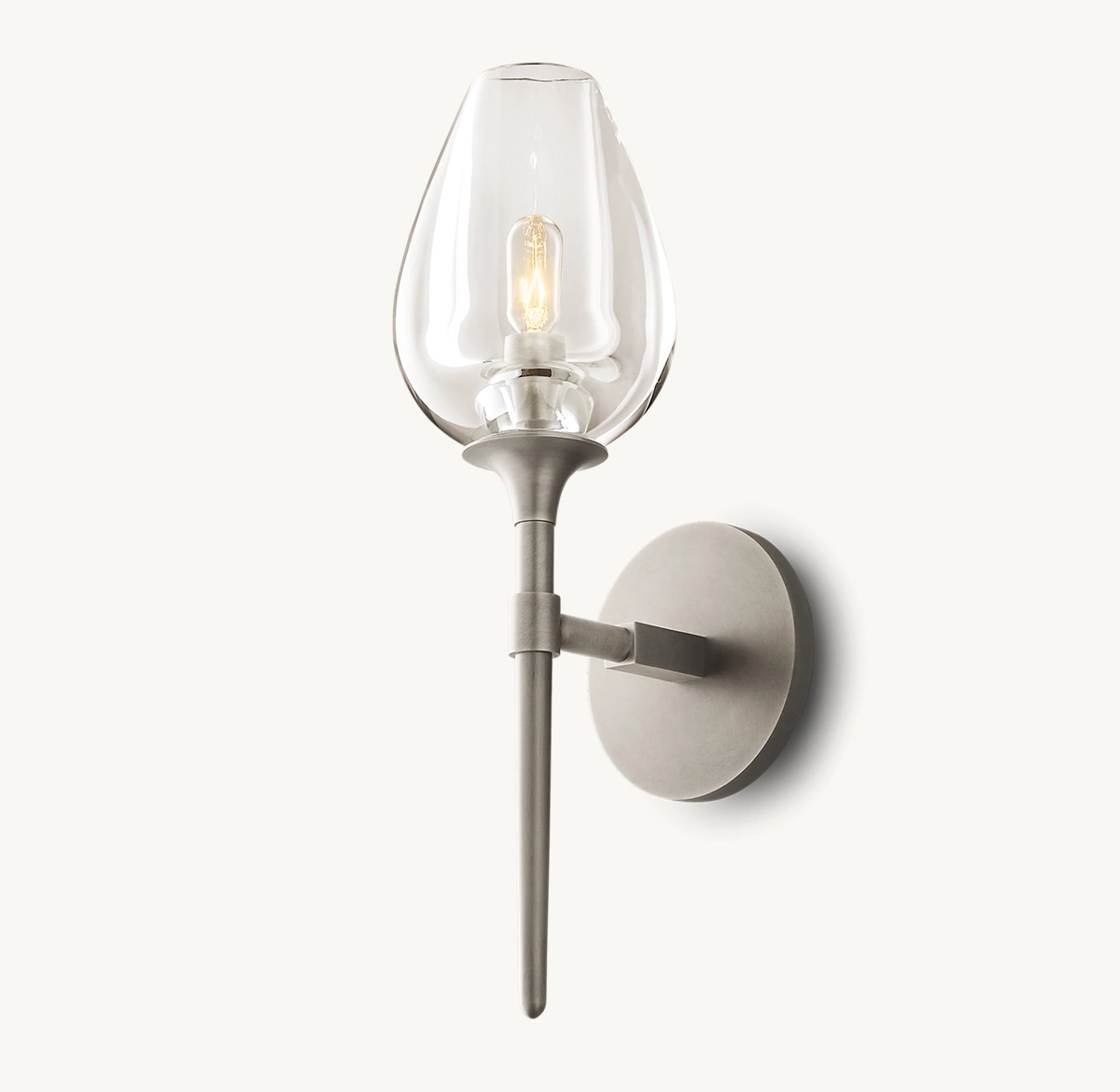TULIP SINGLE SCONCE - Satin Nickel