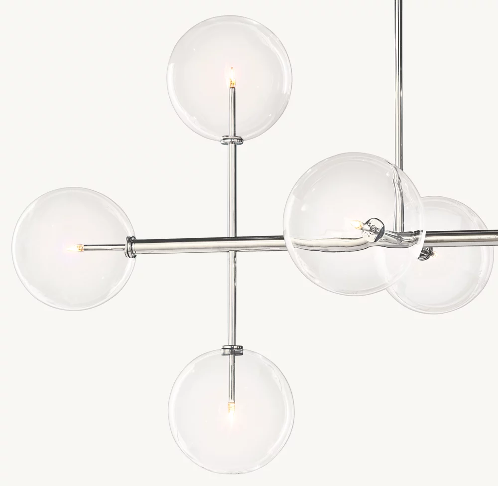 GLASS GLOBE MOBILE LINEAR CHANDELIER - Image 5