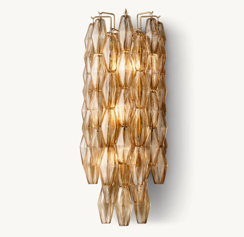 CHIARA SMOKE GLASS GRAND SCONCE - Image 1