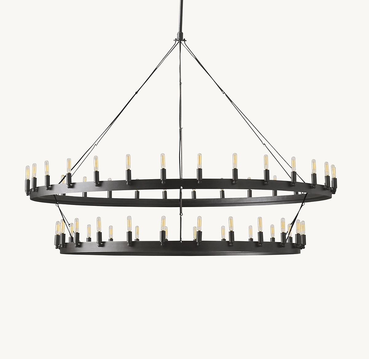 CAMINO VINTAGE FILAMENT TWO-TIER CHANDELIER 63