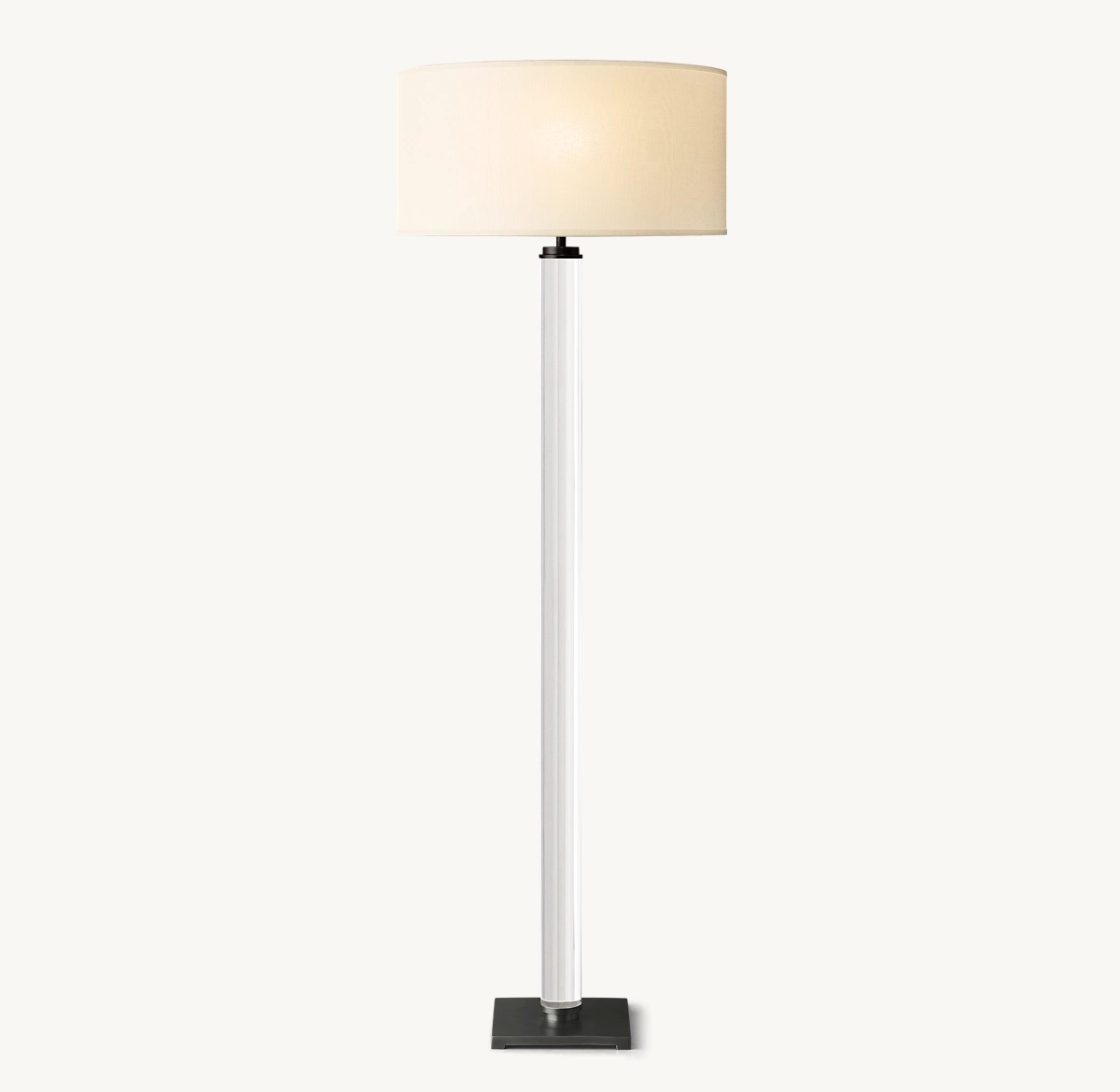 CYLINDRICAL COLUMN CRYSTAL FLOOR LAMP - Bronze