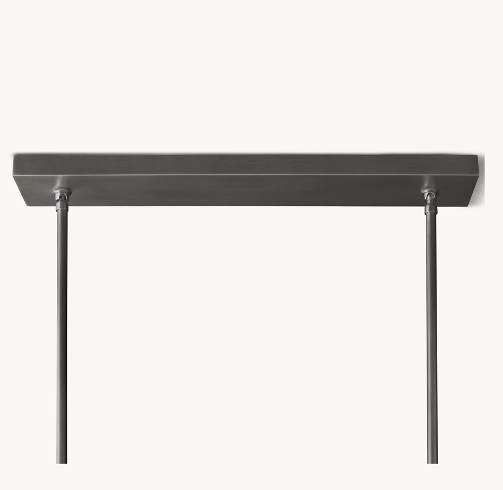 BOULE DE CRISTAL CLEAR GLASS DOUBLE LINEAR CHANDELIER 60