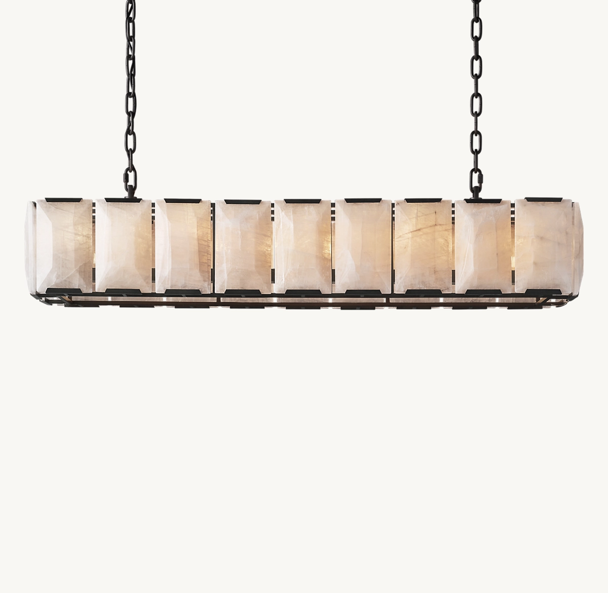 HARLOW CALCITE RECTANGULAR CHANDELIER 62