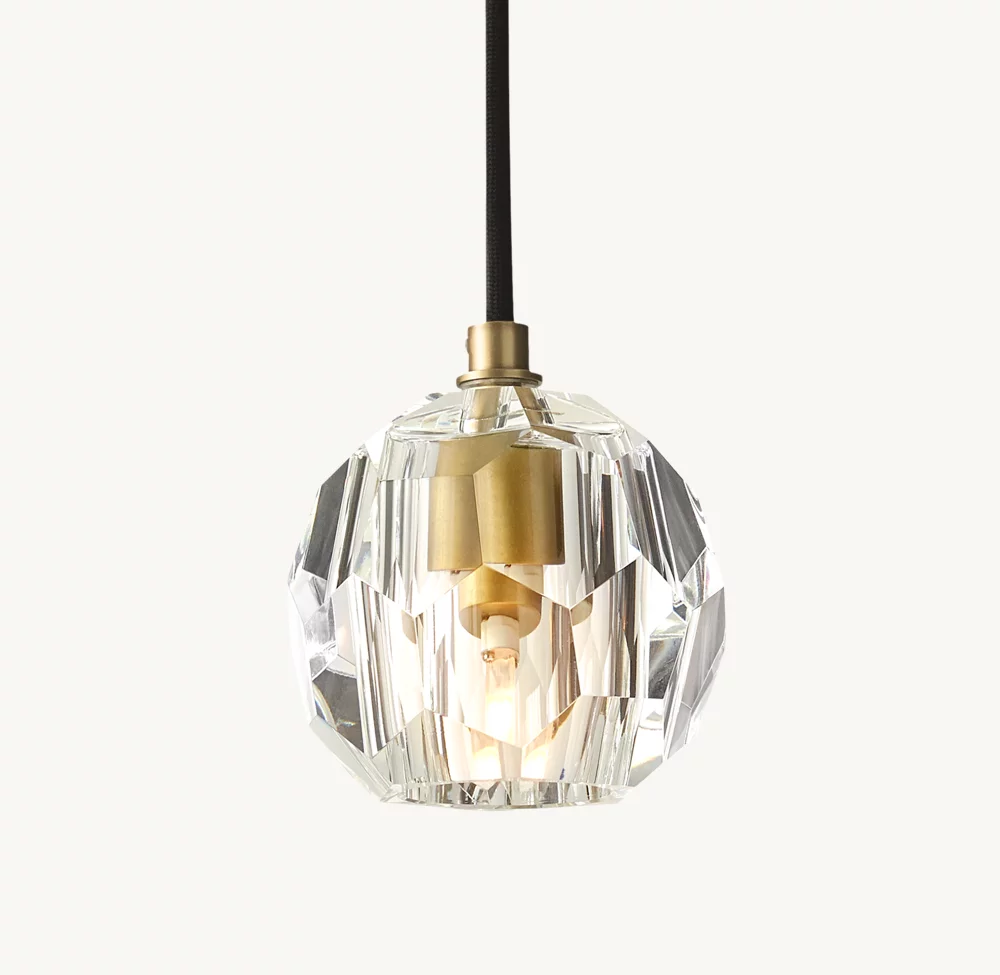 BOULE DE CRISTAL CLEAR GLASS CORD PENDANT - Image 2
