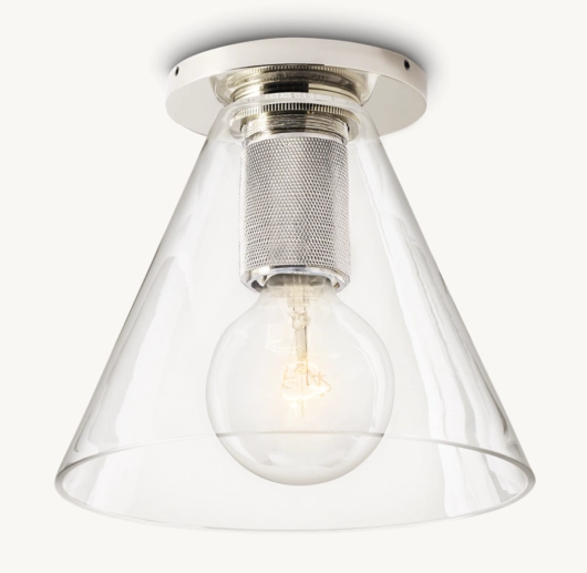 UTILITAIRE FUNNEL SHADE FLUSHMOUNT