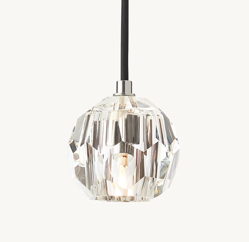 BOULE DE CRISTAL CLEAR GLASS CORD PENDANT - Image 2