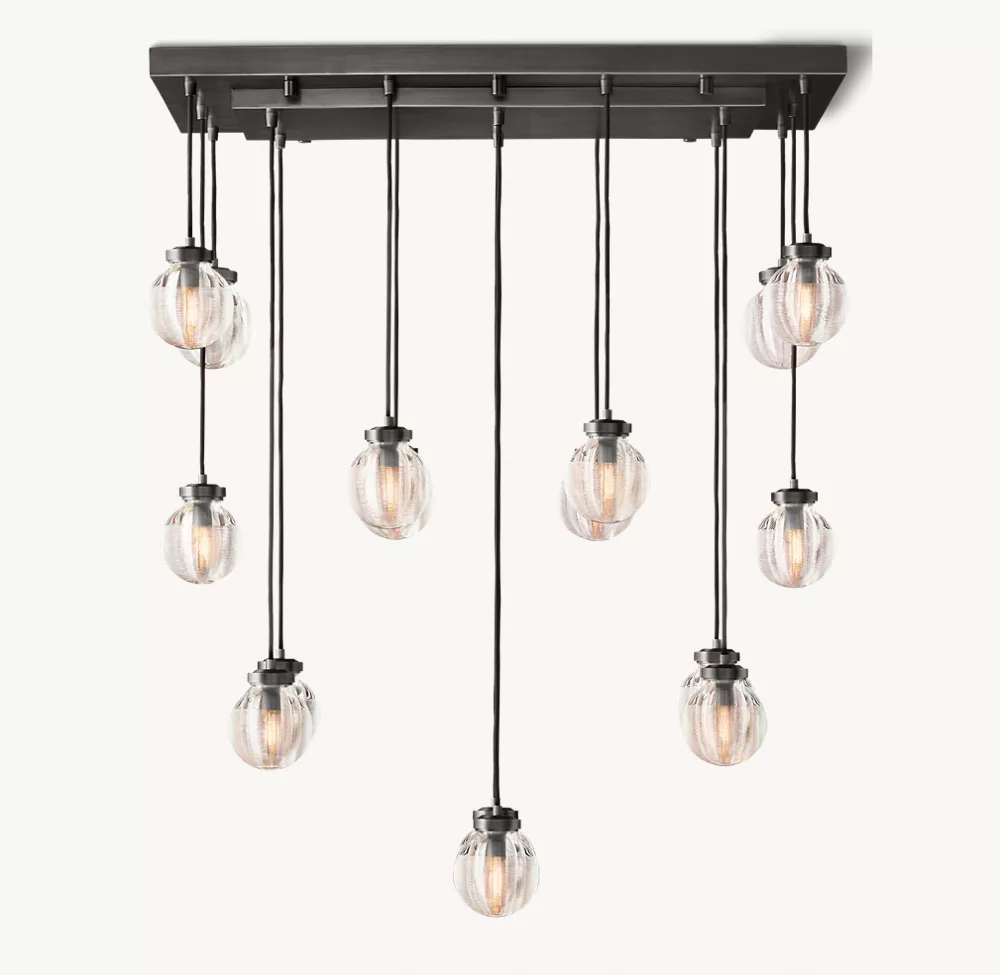 PEARL RECTANGULAR CHANDELIER 36