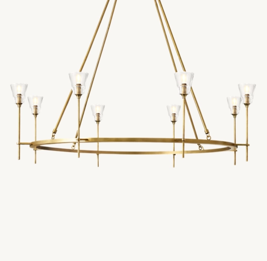 TORCHE DE VERRE ROUND CHANDELIER 58