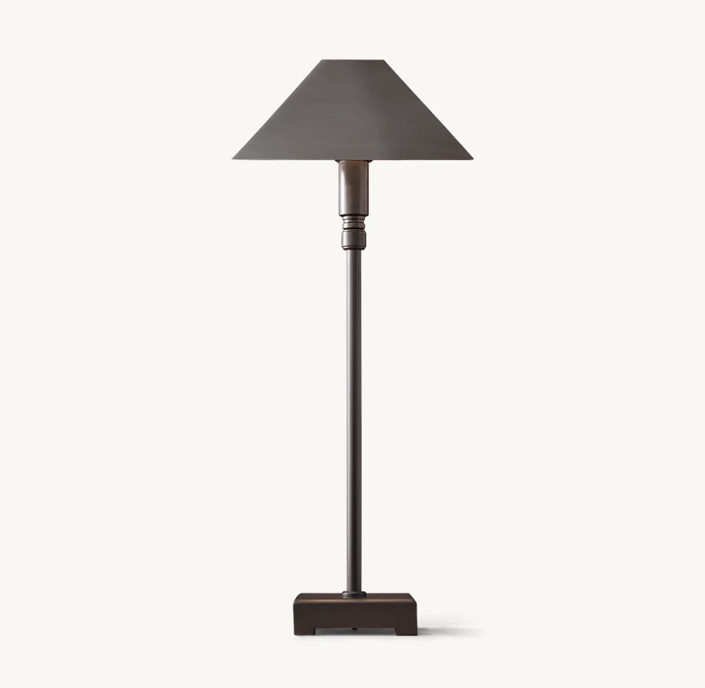 PYRAMID METAL SHADE TELESCOPING TABLE LAMP - Image 2
