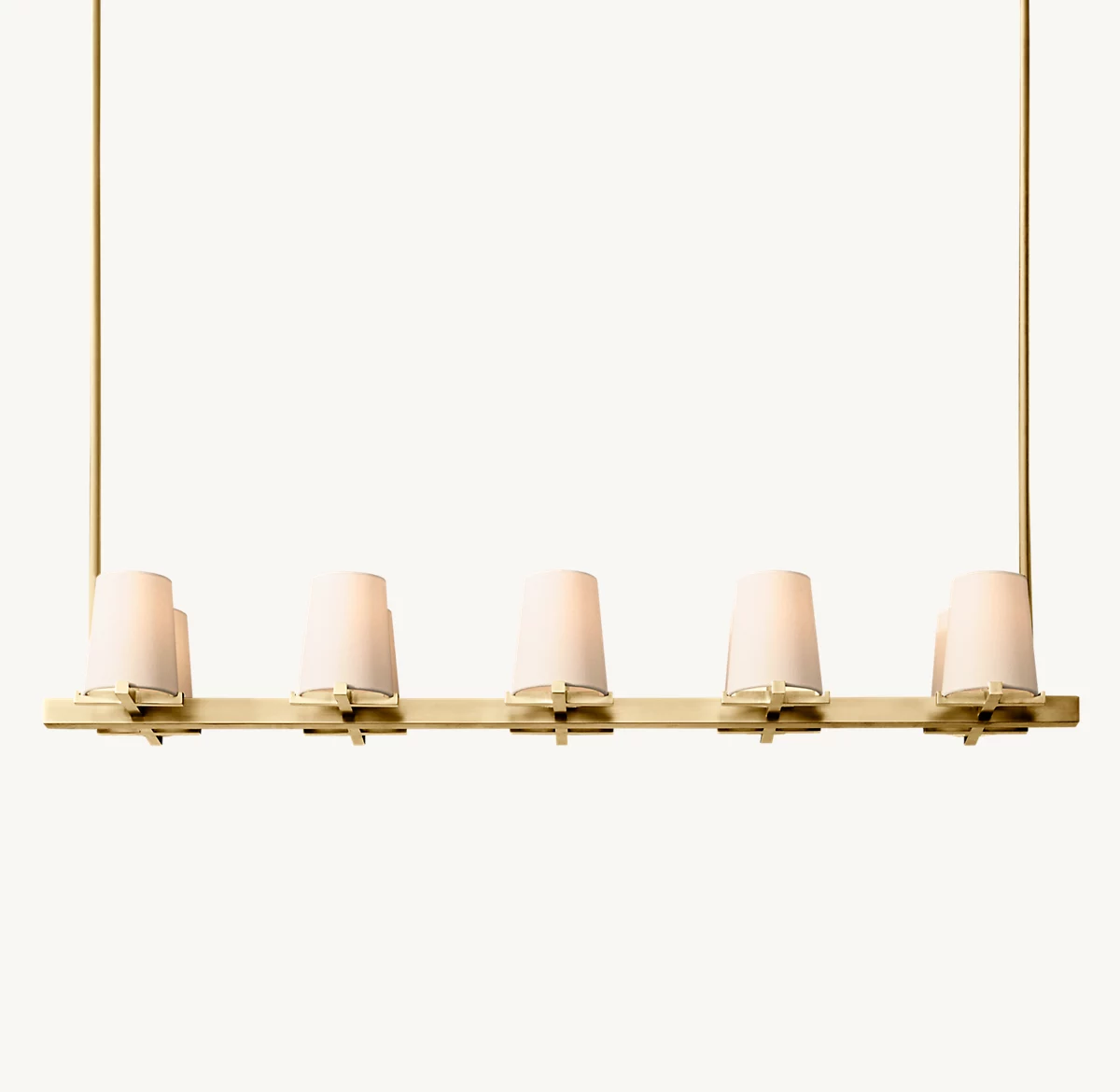 PAUILLAC FABRIC SHADE LINEAR CHANDELIER 49
