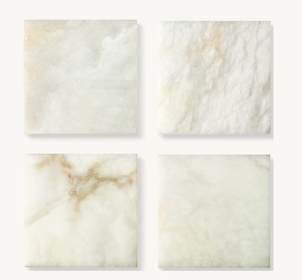 SQUARE COLUMN ALABASTER TABLE LAMP - Image 1