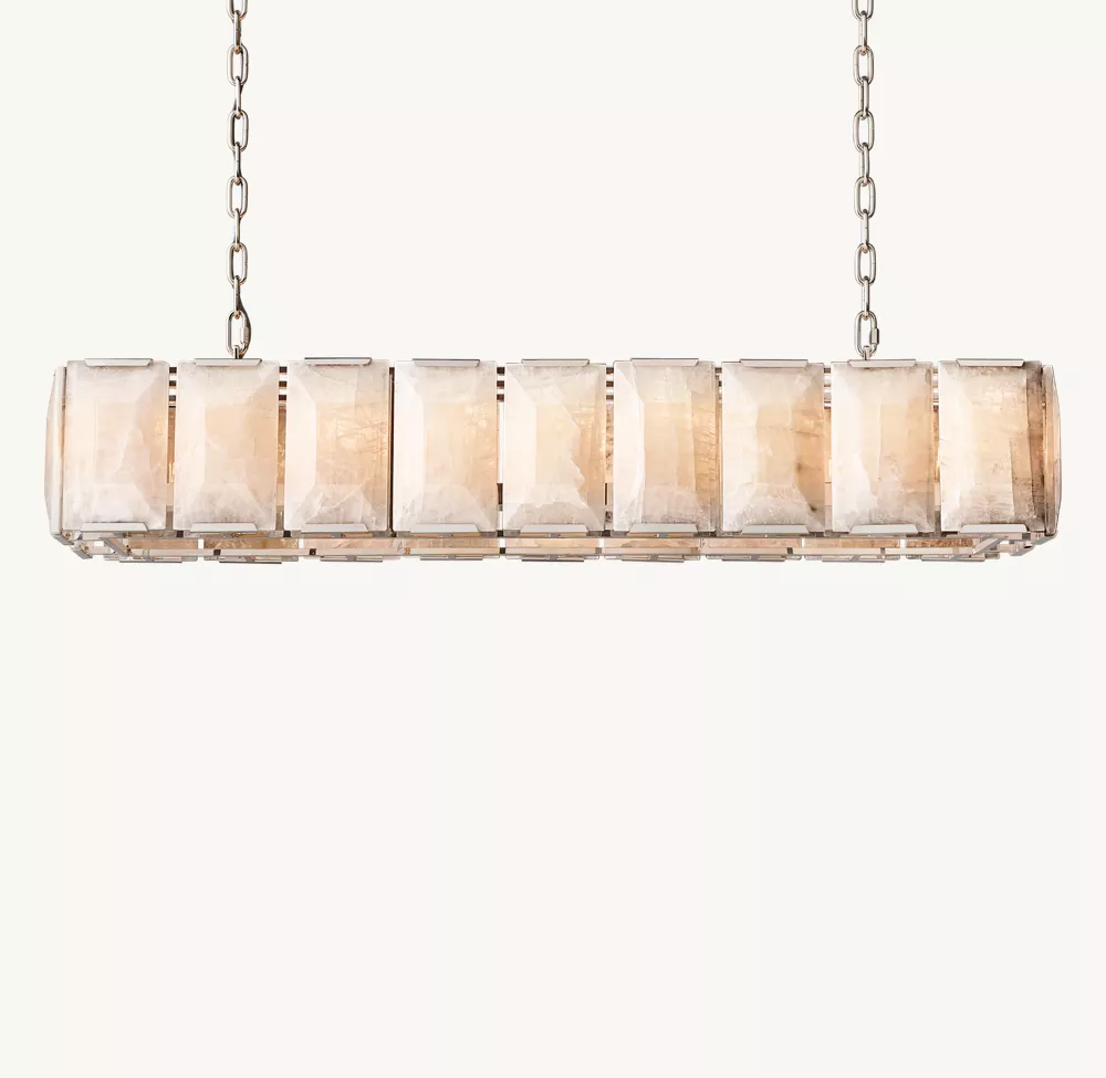 HARLOW CALCITE RECTANGULAR CHANDELIER 62
