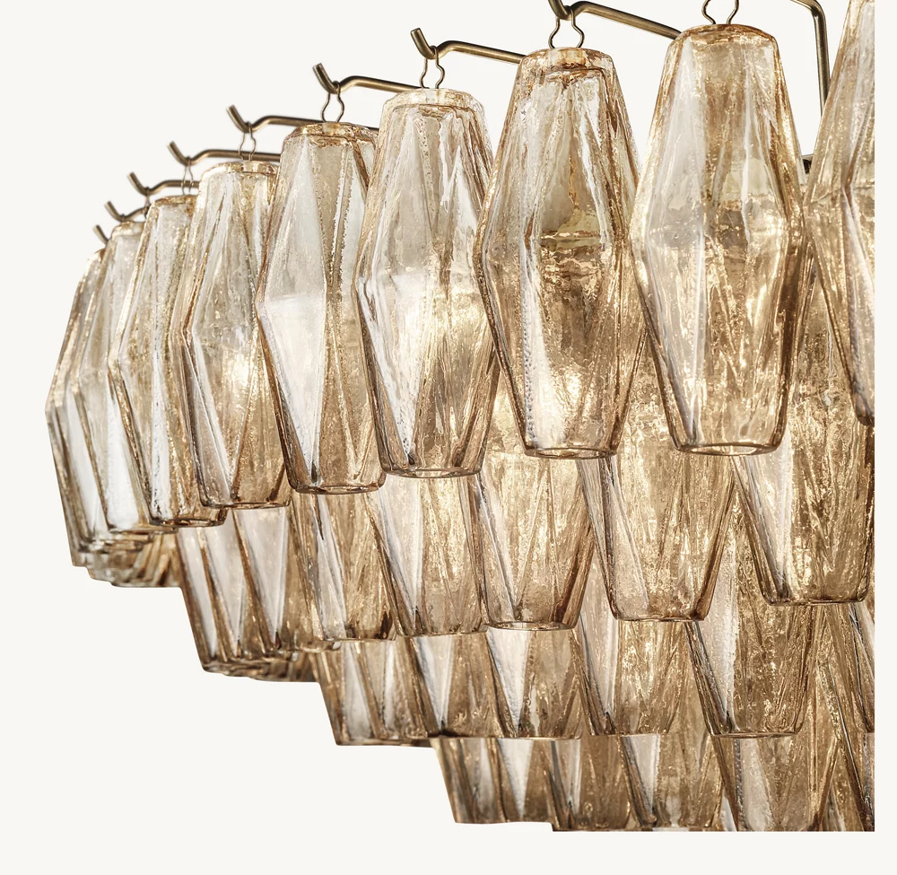 CHIARA SMOKE GLASS TIERED ROUND CHANDELIER 62