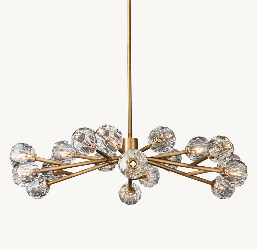 BOULE DE CRISTAL CLEAR GLASS ROUND CHANDELIER 48