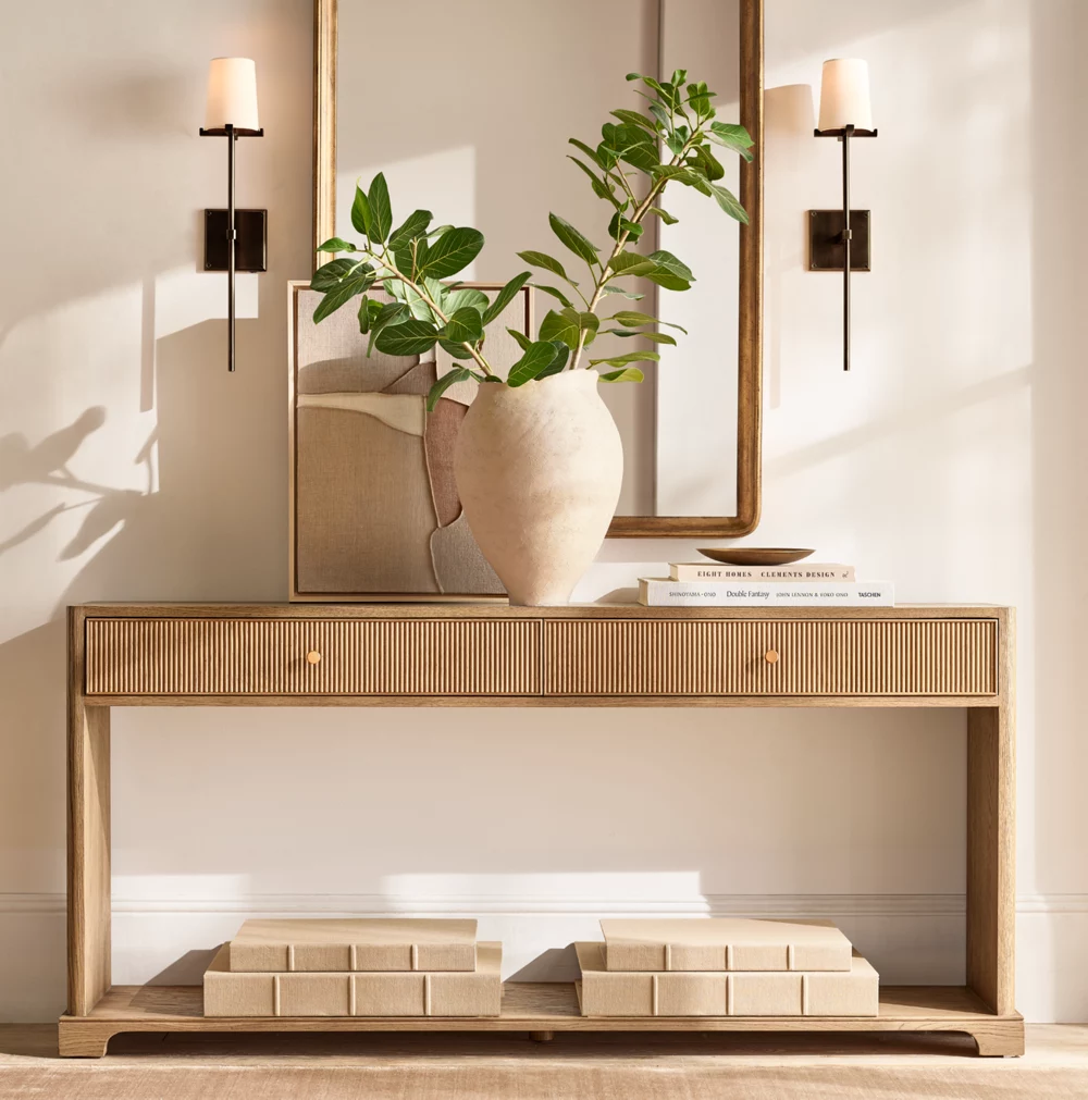 PAUILLAC FABRIC SHADE TORCH SCONCE - Image 2