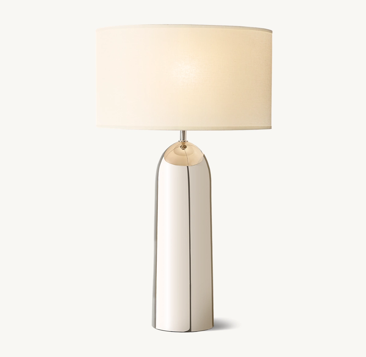SAREZZO METAL TAPERED TABLE LAMP - Polished Nickel