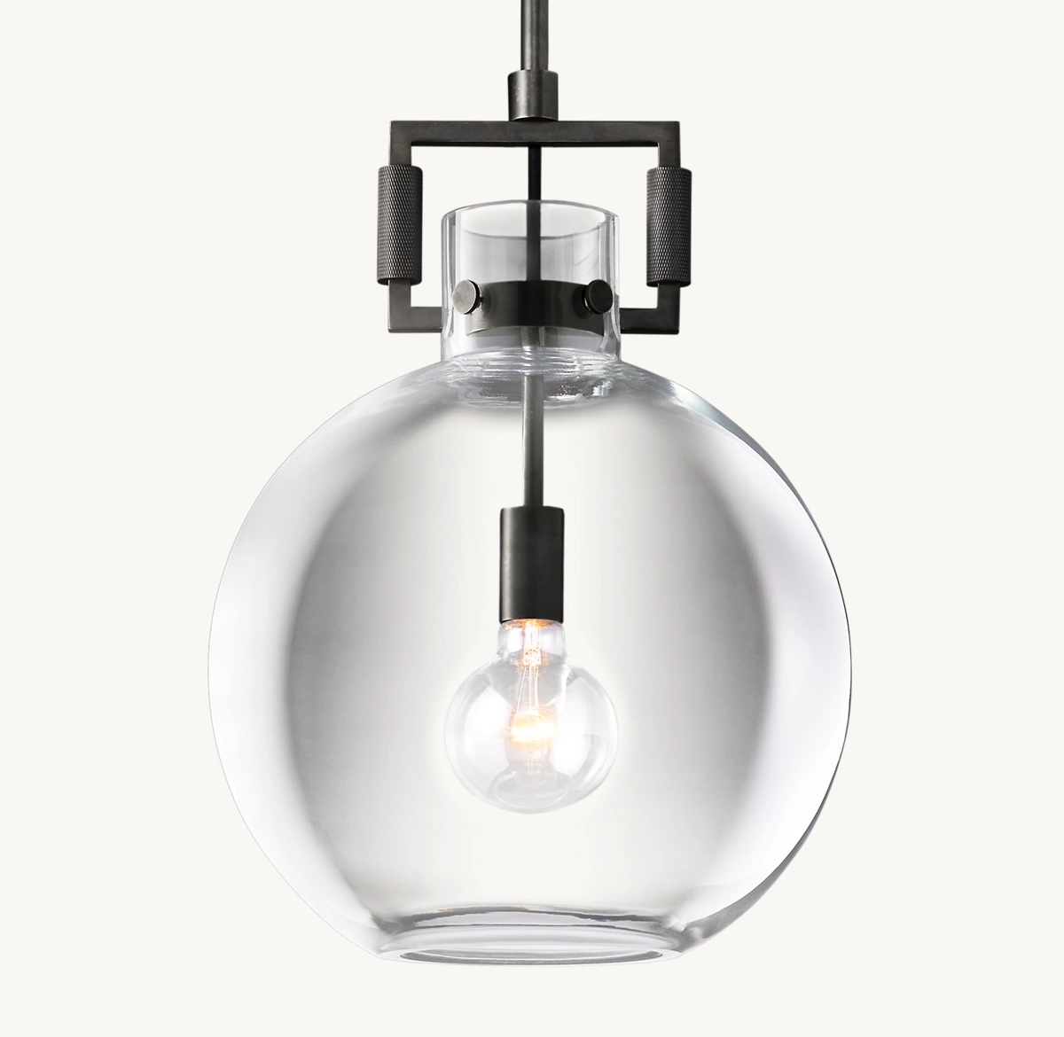 MACHINIST GLASS GLOBE PENDANT - Bronze