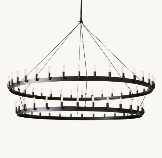 CAMINO VINTAGE FILAMENT TWO-TIER CHANDELIER 71