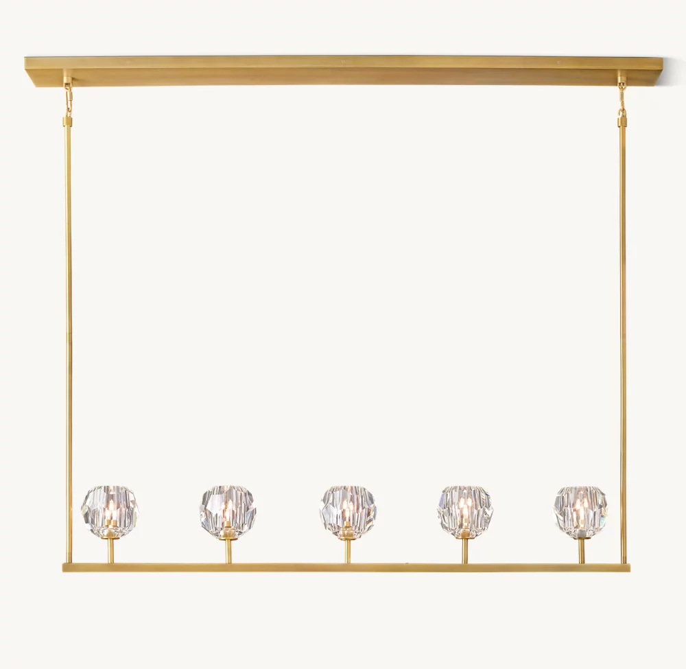 BOULE DE CRISTAL CLEAR GLASS LINEAR CHANDELIER 60