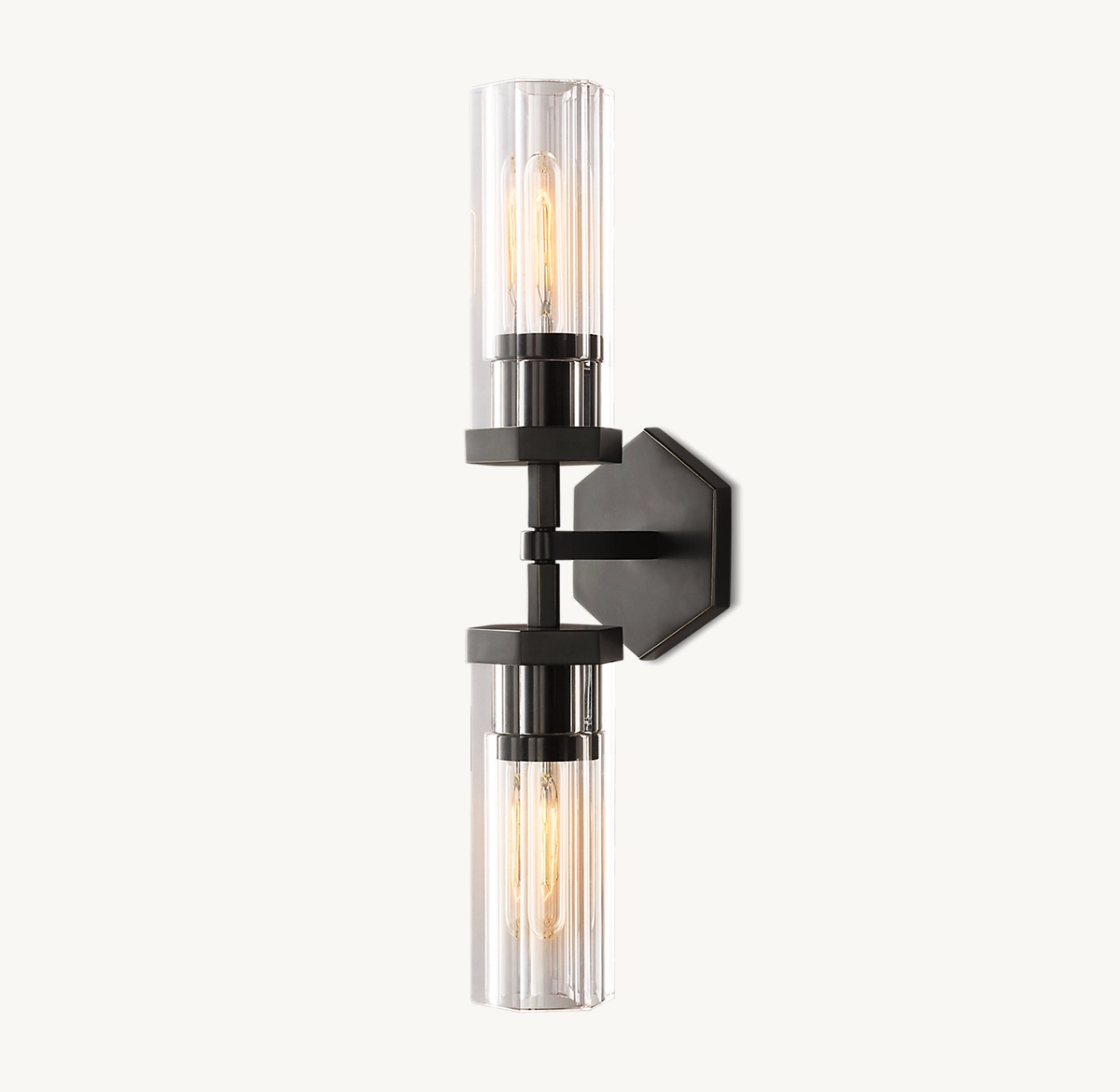 LAMBETH HEXAGONAL LINEAR SCONCE - Bronze