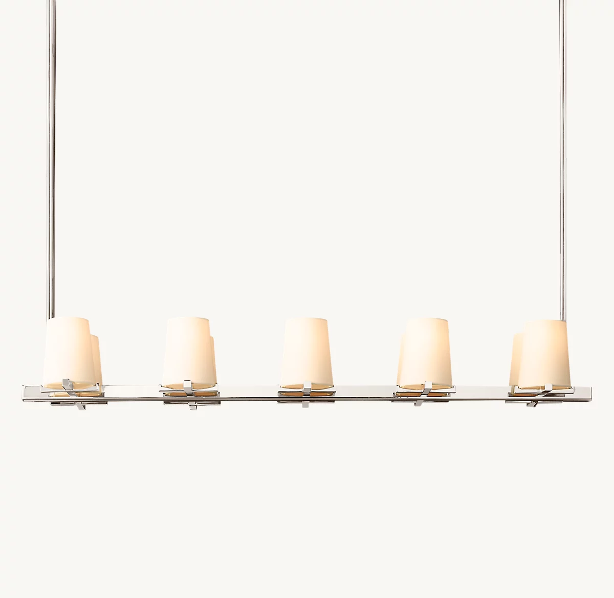 PAUILLAC FABRIC SHADE LINEAR CHANDELIER 49