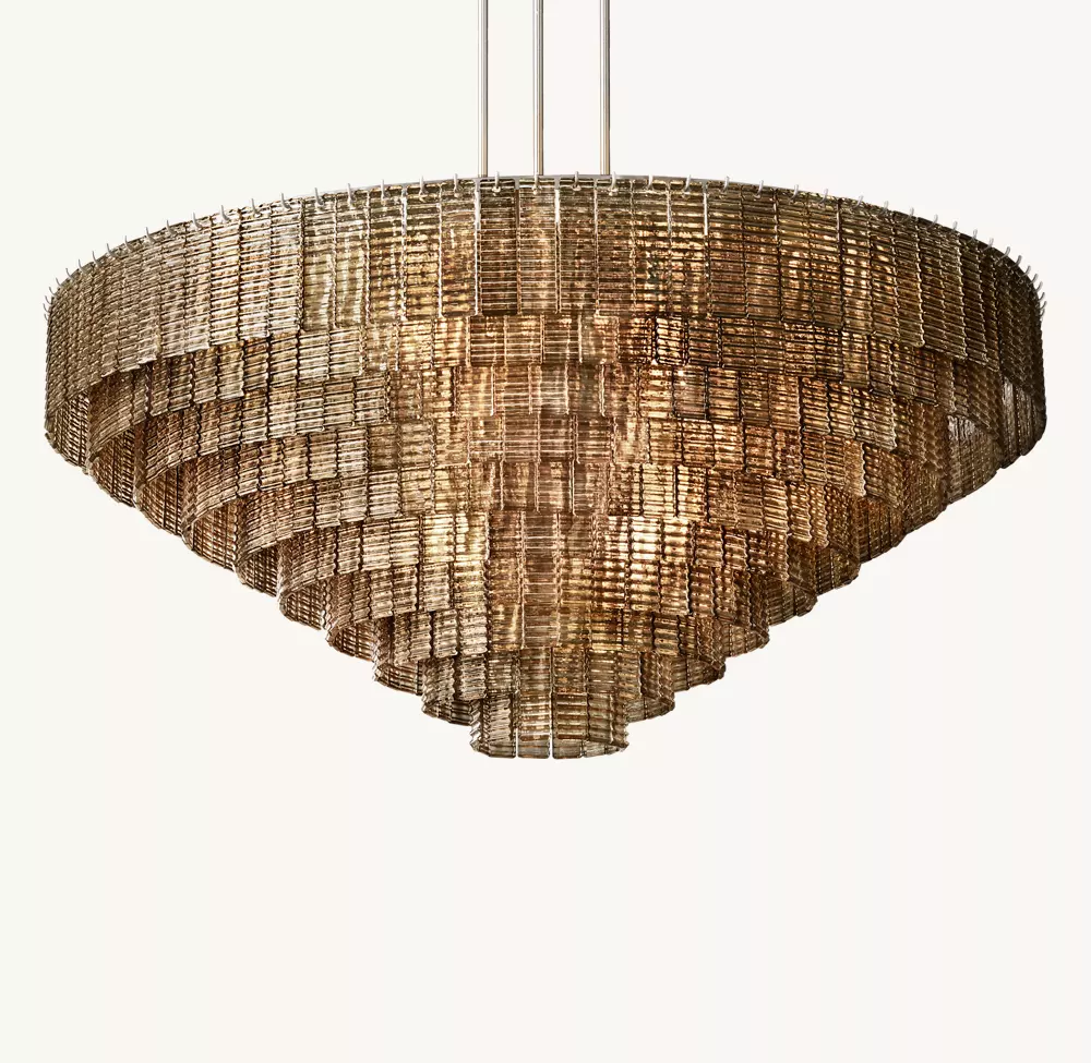 SIRENE SMOKE GLASS ROUND CHANDELIER 65