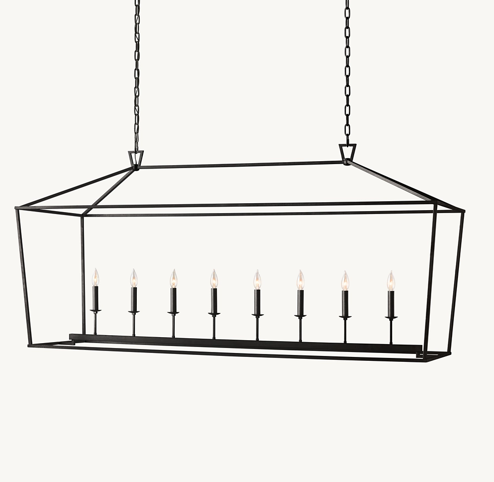 19TH C. ENGLISH OPENWORK RECTANGULAR CHANDELIER 72