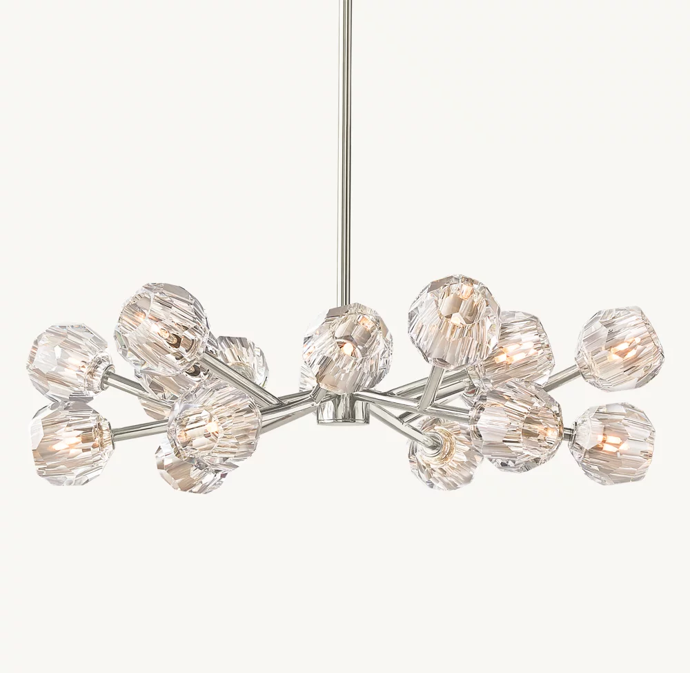 BOULE DE CRISTAL CLEAR GLASS ROUND CHANDELIER 36