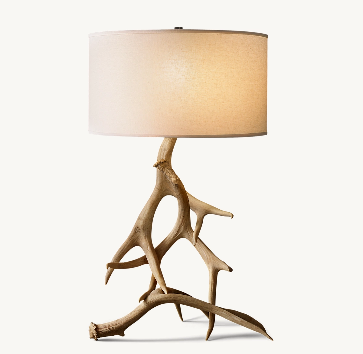 NATURAL DEER ANTLER TABLE LAMP - Natural