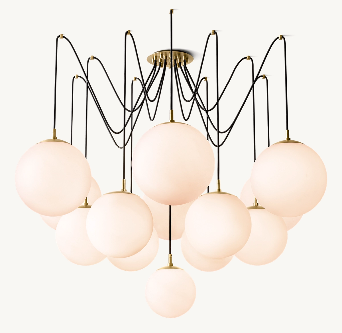 CIRQUE SUSPENDED CHANDELIER - Lacquered Burnished Brass