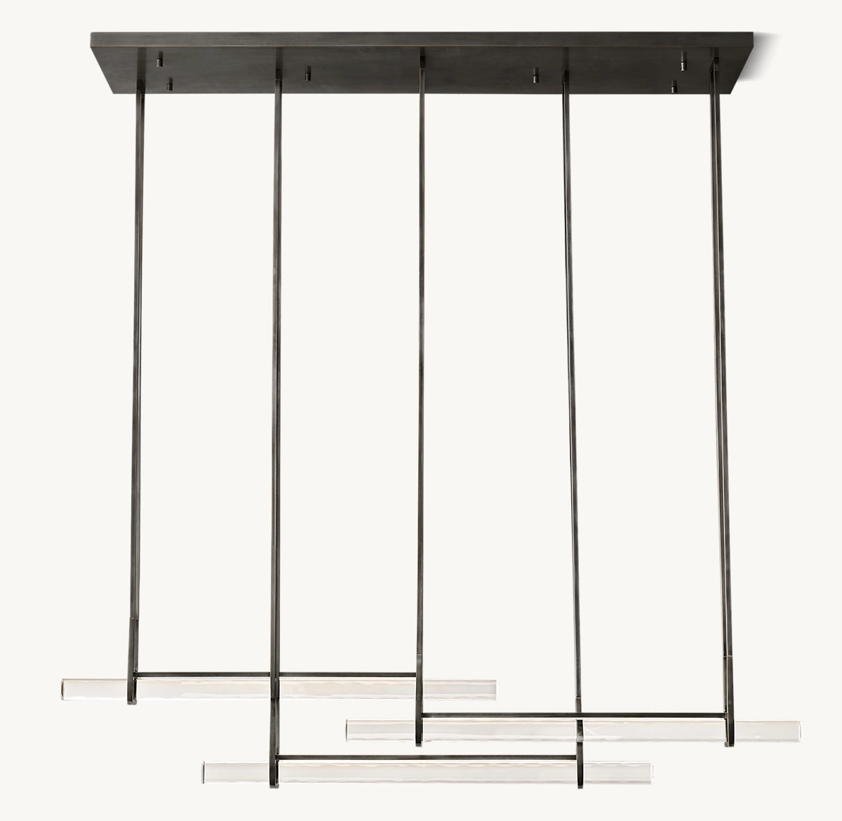 Audubon Triple Bar Linear Chandelier - Bronze