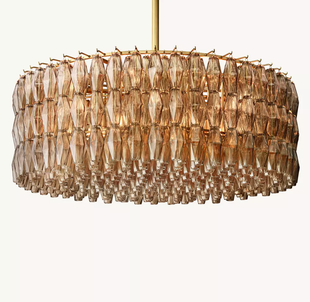 CHIARA SMOKE GLASS ROUND CHANDELIER 47