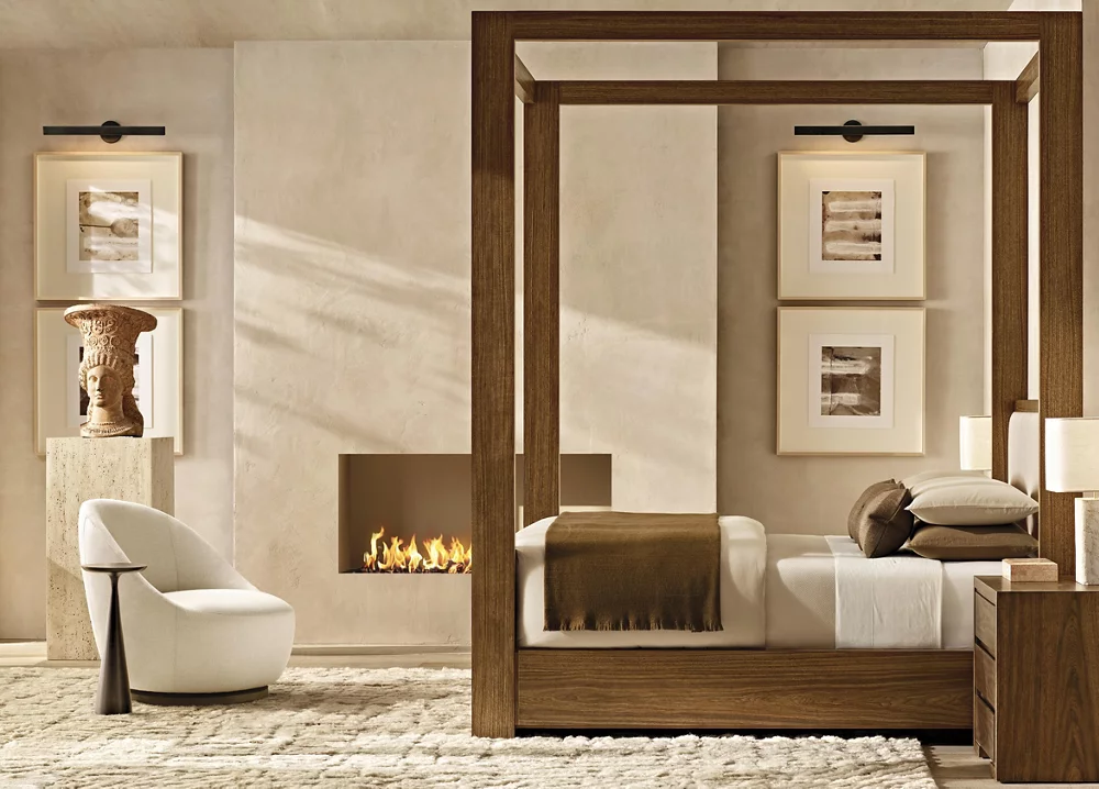 TALLADO CLASSICO TRAVERTINE RECTANGULAR TABLE LAMP - Image 3