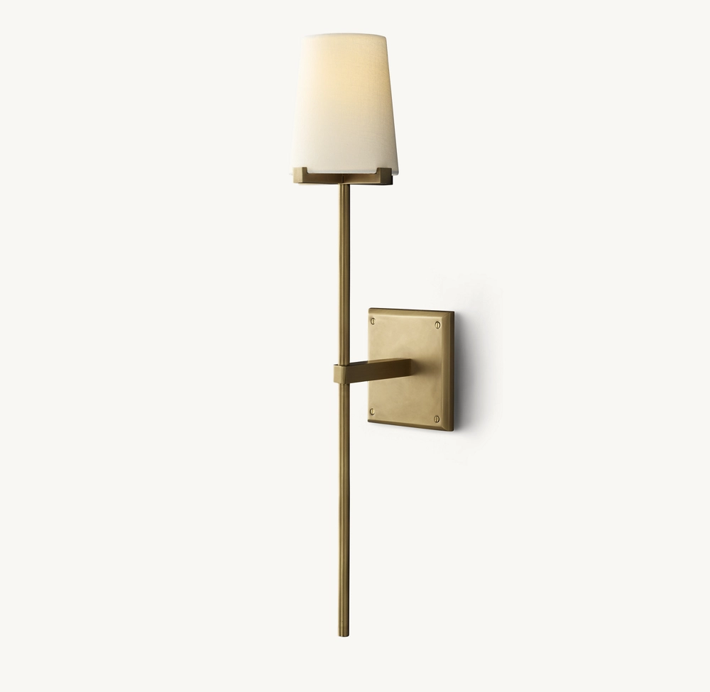 PAUILLAC FABRIC SHADE TORCH SCONCE - Image 3