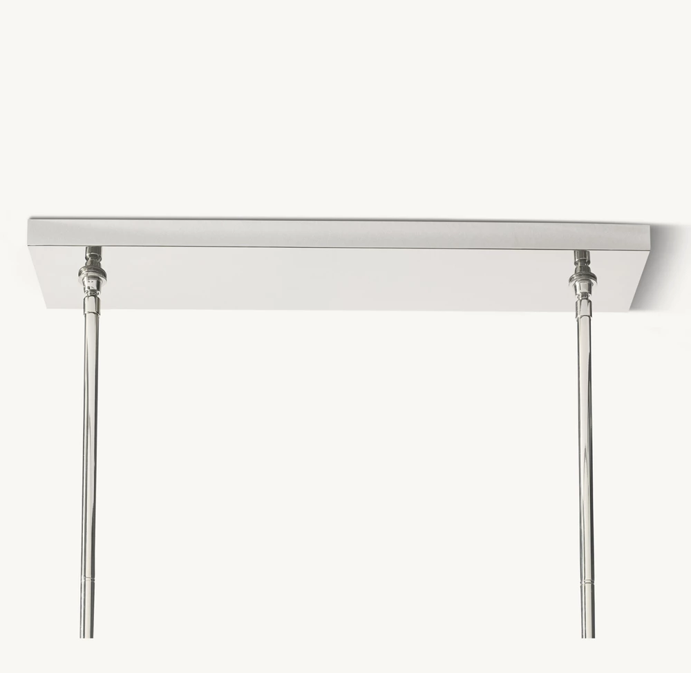 BOULE DE CRISTAL CLEAR GLASS DOUBLE LINEAR CHANDELIER 60