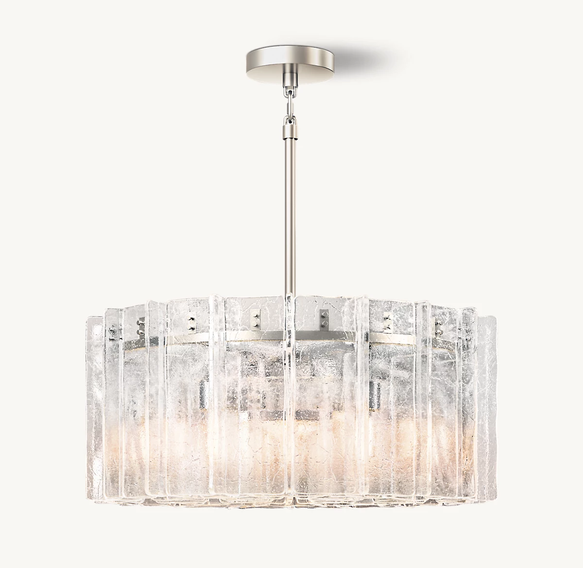 LATTICE CLEAR GLASS ROUND CHANDELIER 37