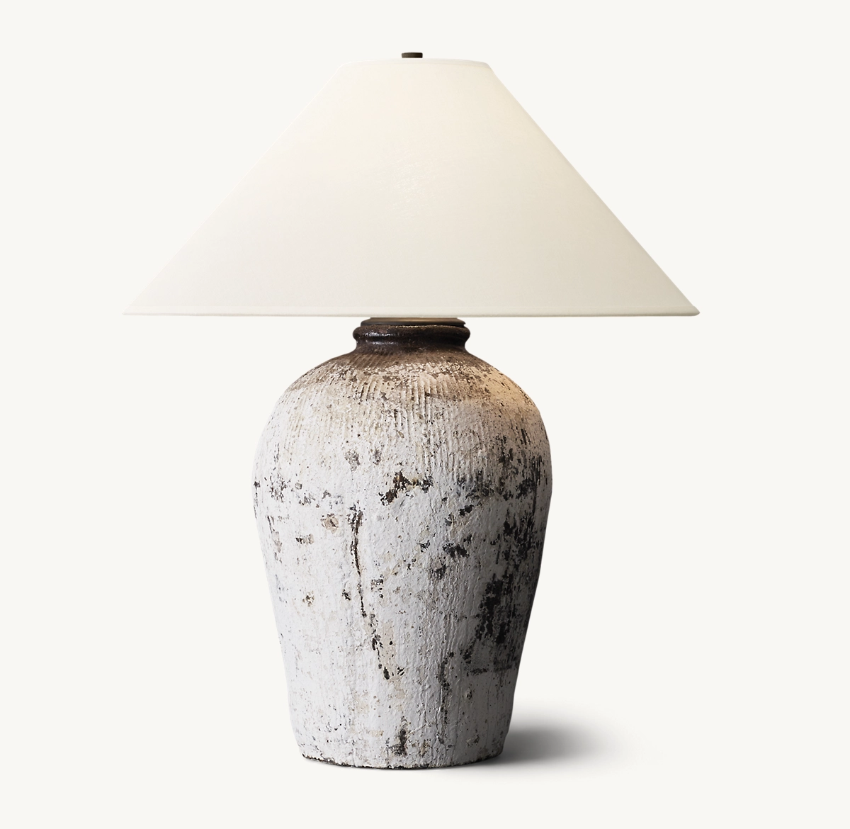 RICE WINE VESSEL TABLE LAMP - White
