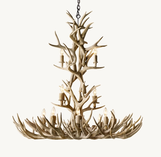 NATURAL ANTLER CHANDELIER 48