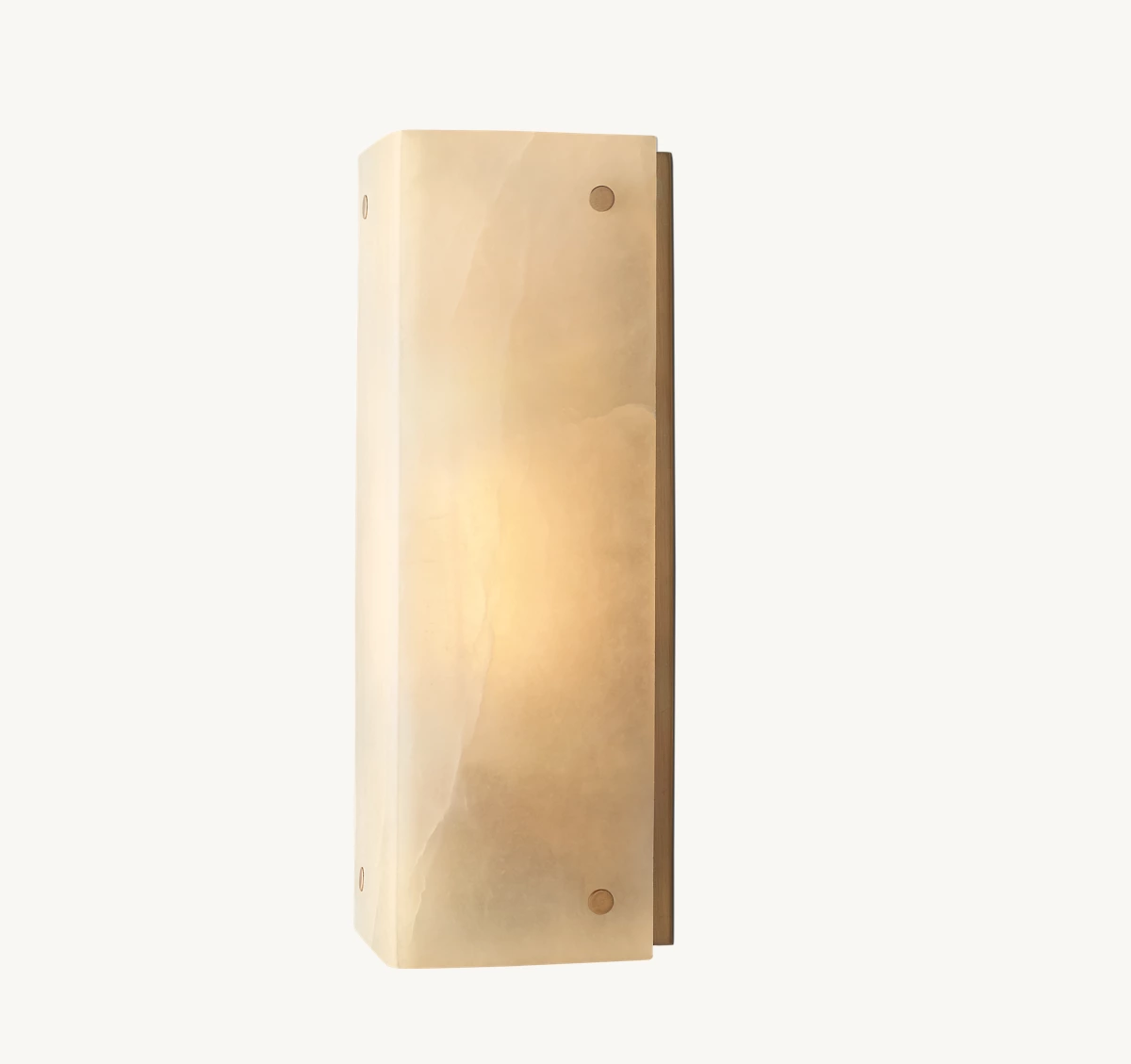 REYNARD ALABASTER SCONCE - Lacquered Burnished Brass
