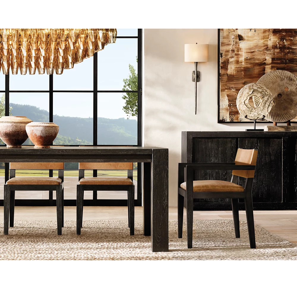 CHIARA SMOKE GLASS TIERED RECTANGULAR CHANDELIER 54