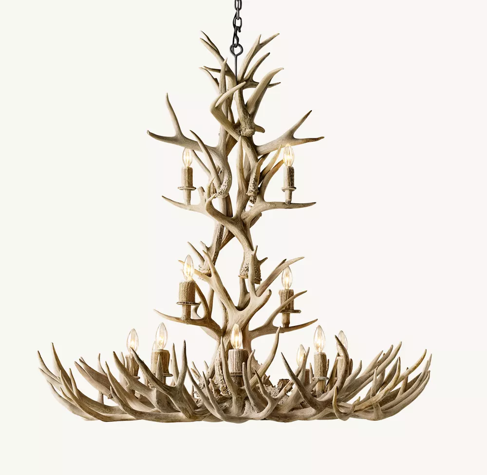 NATURAL ANTLER CHANDELIER 48