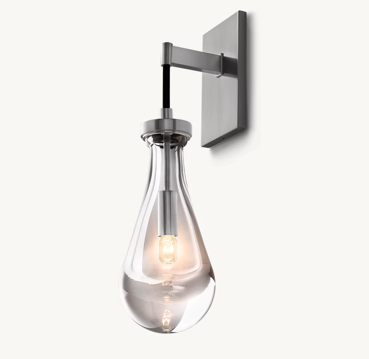 RAIN SCONCE - Satin Nickel